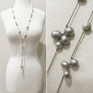 Elegant Silver Pearl Necklace
